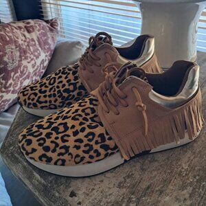 Pepa Leopard Hair Sneakers By Shu Shop